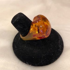 Faux Amber Novelty Ring